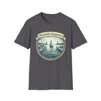 Dockside Departure Nautical T-Shirt — Vintage Sailboat Harbor Tee