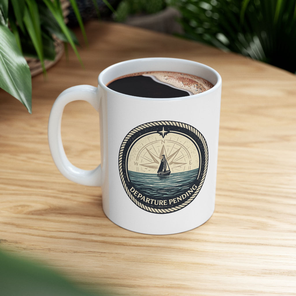 Nautical Compass Ceramic Mug — Wind & Tide Club 11oz/15oz