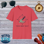 Compass Wave T-Shirt – “This Way Out” Adventure Tee
