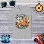 Let's Get Nauti Nautical T-Shirt — Retro Beach Blonde Pinup Graphic Tee