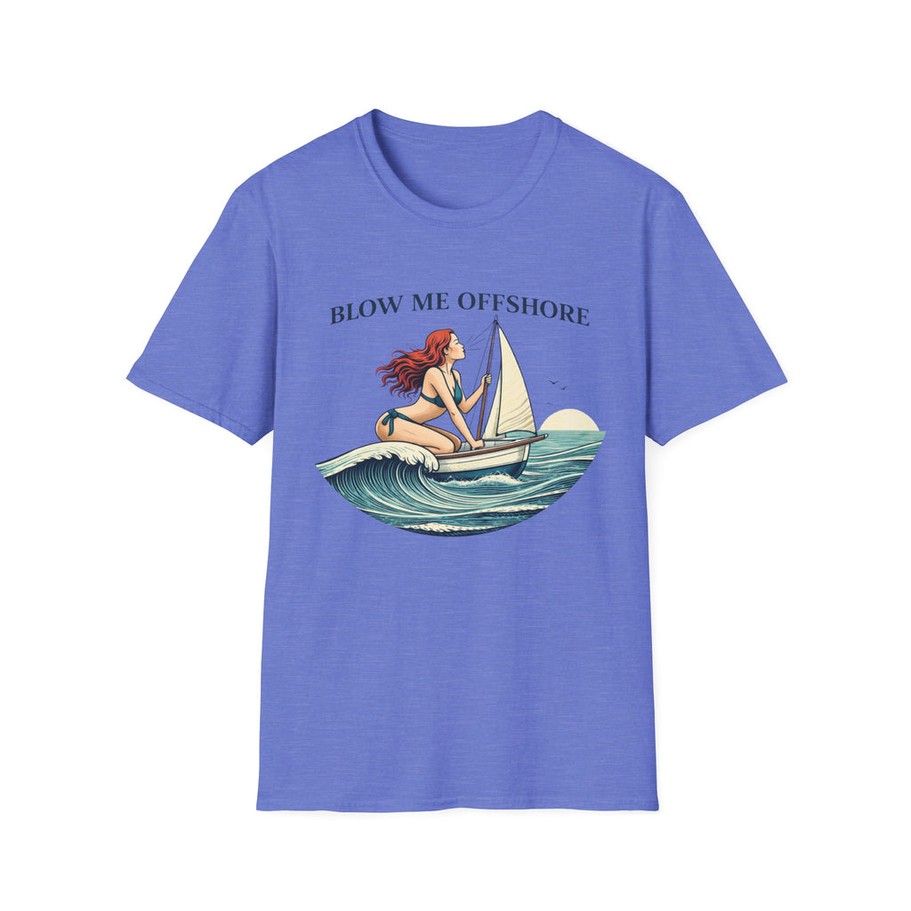 Blow Me Offshore Sailboat Tee — Vintage Pinup Sailing T-Shirt