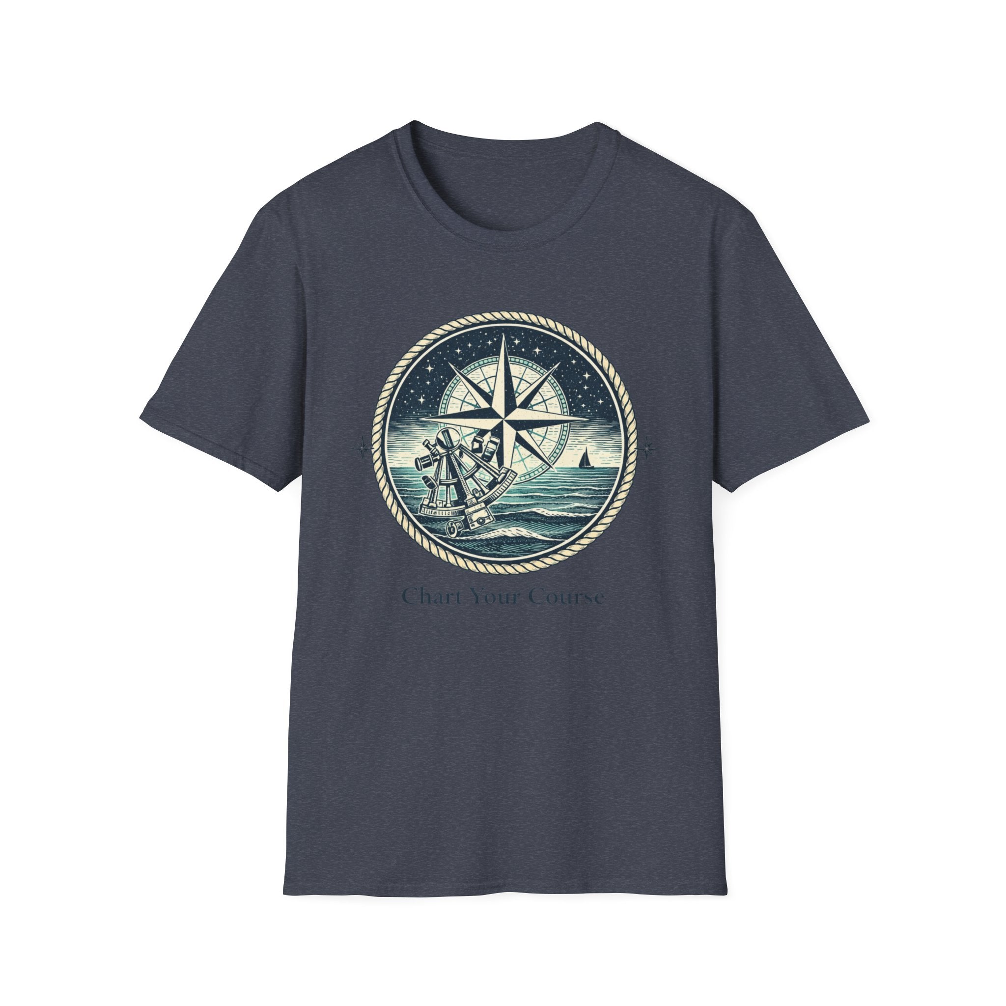 Compass Nautical T-Shirt — "Chart Your Course" Adventure Tee