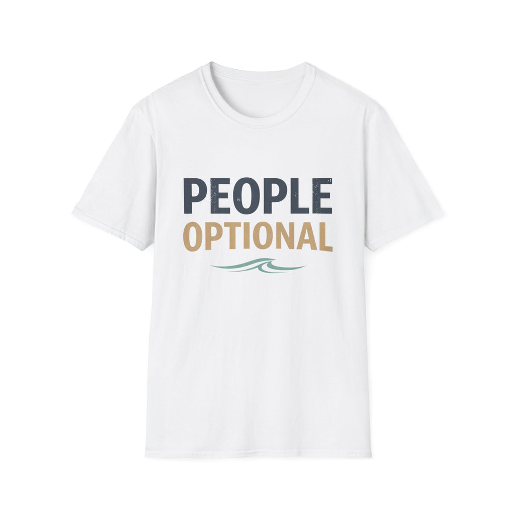 People Optional T-Shirt — Funny Beach Vibe Tee for Introverts