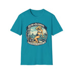 Rum & Blonds Vintage Pinup T-Shirt — 'Good Decisions Not Included' Beach Tee