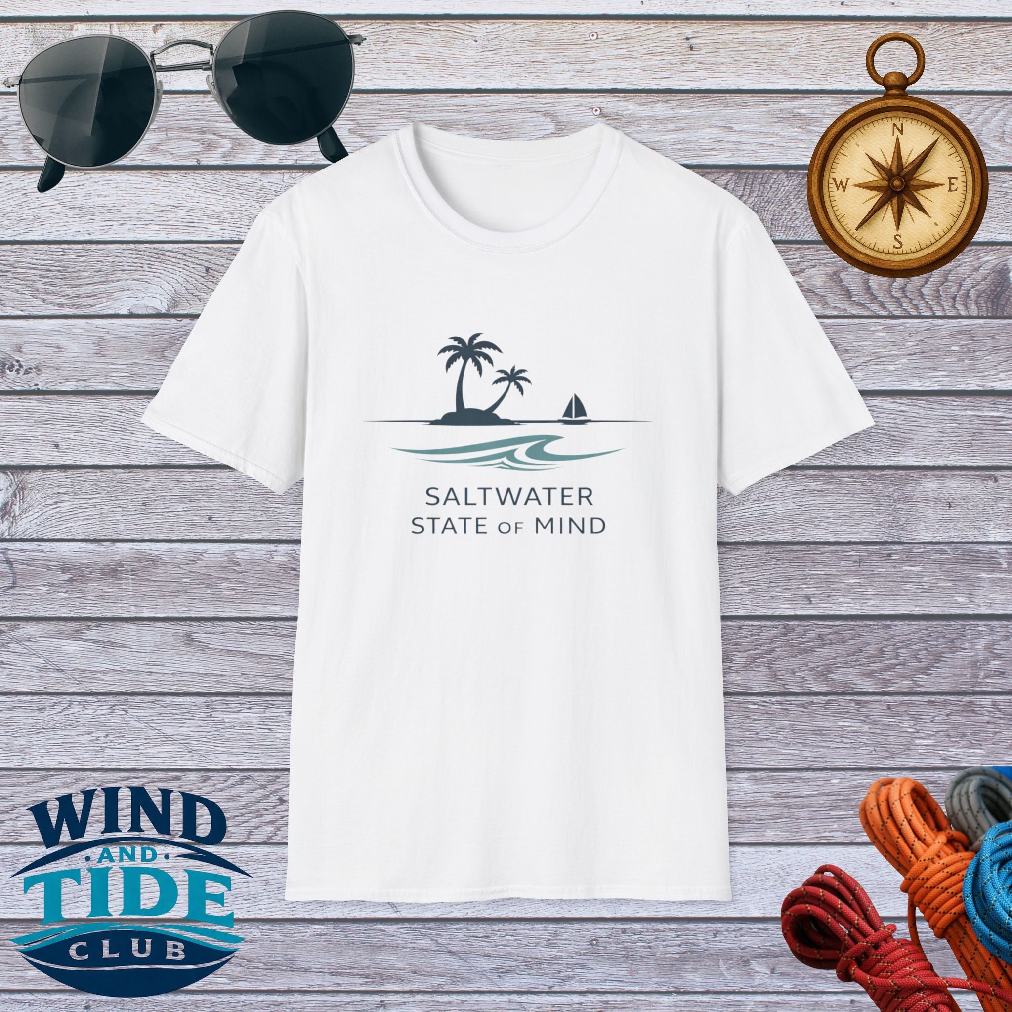 Saltwater State of Mind T-Shirt — Coastal Palm Beach Tee