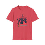 Sailor T-Shirt — "Powered by Wind & Rum" Nautical Sailing Tee