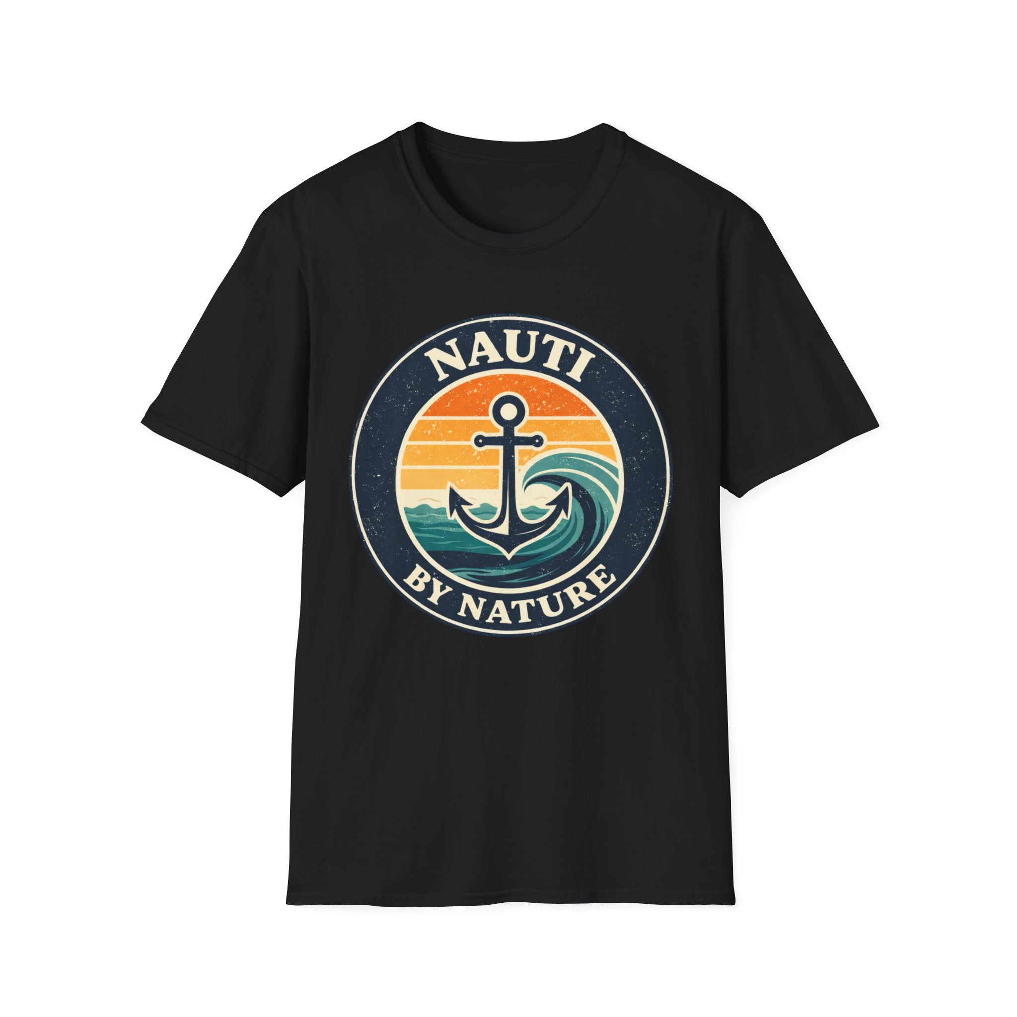 Nauti By Nature Anchor T-Shirt – Vintage Sunset Nautical Tee