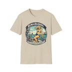 Rum & Blonds Vintage Pinup T-Shirt — 'Good Decisions Not Included' Beach Tee