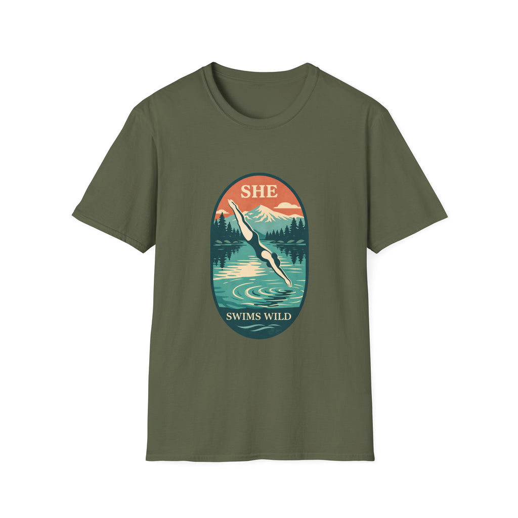 She Swims Wild T-Shirt