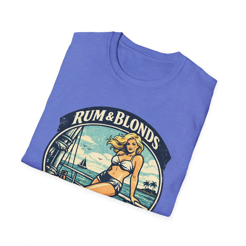 Rum & Blonds Vintage Pinup T-Shirt — 'Good Decisions Not Included' Beach Tee