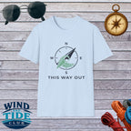 Compass Wave T-Shirt – “This Way Out” Adventure Tee