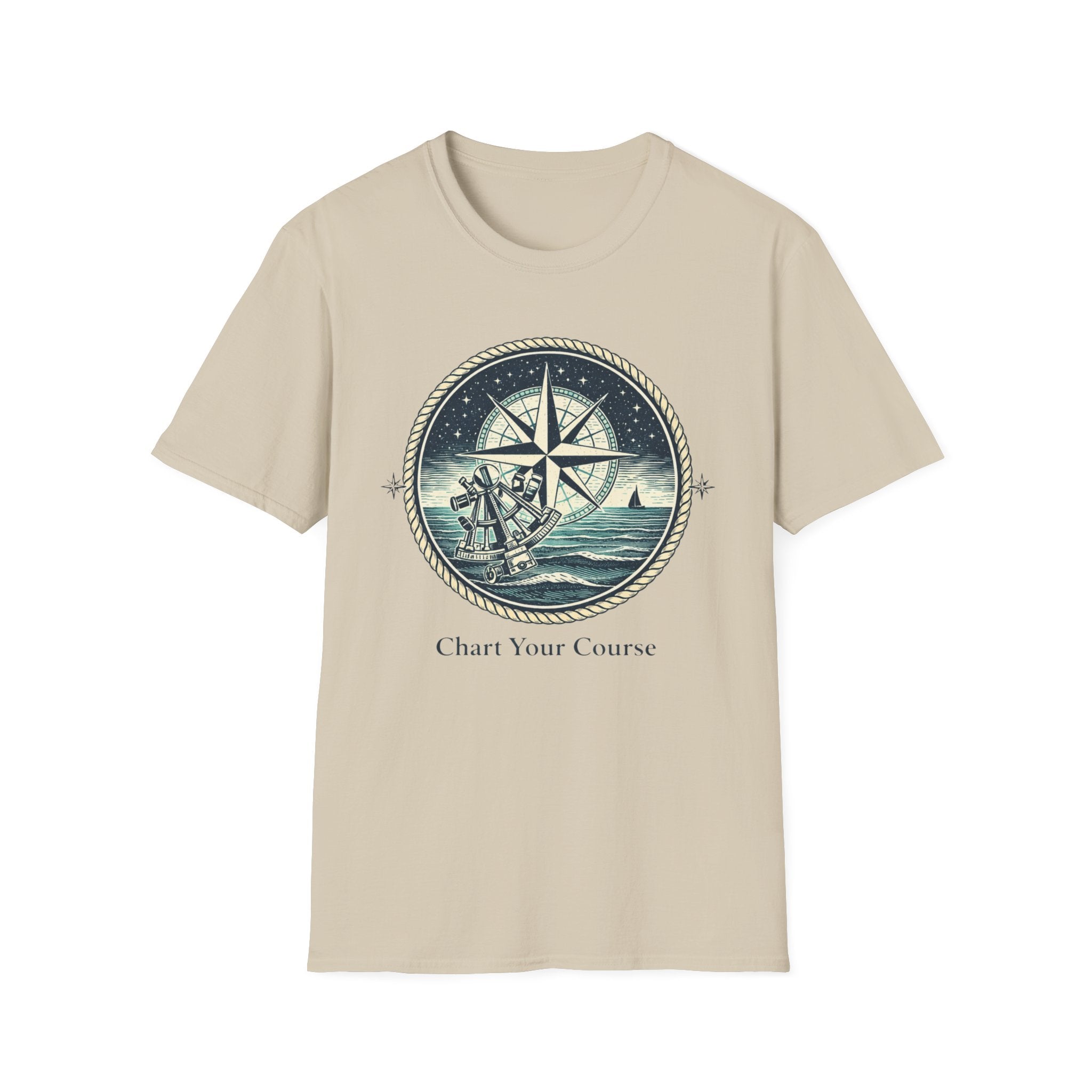 Compass Nautical T-Shirt — "Chart Your Course" Adventure Tee
