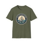 Sailboat Tee — "Leave the Shore Behind" Nautical Adventure T-Shirt