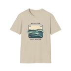 T-Shirt — "No Filter Just Water" Ocean Wave Camera Graphic
