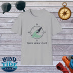 Compass Wave T-Shirt – “This Way Out” Adventure Tee