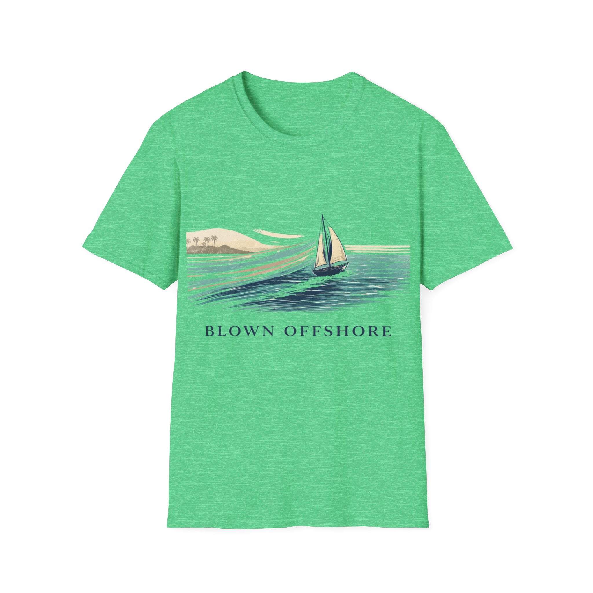 Sailboat Graphic T-Shirt — "Blown Offshore" Vintage Coastal Tee