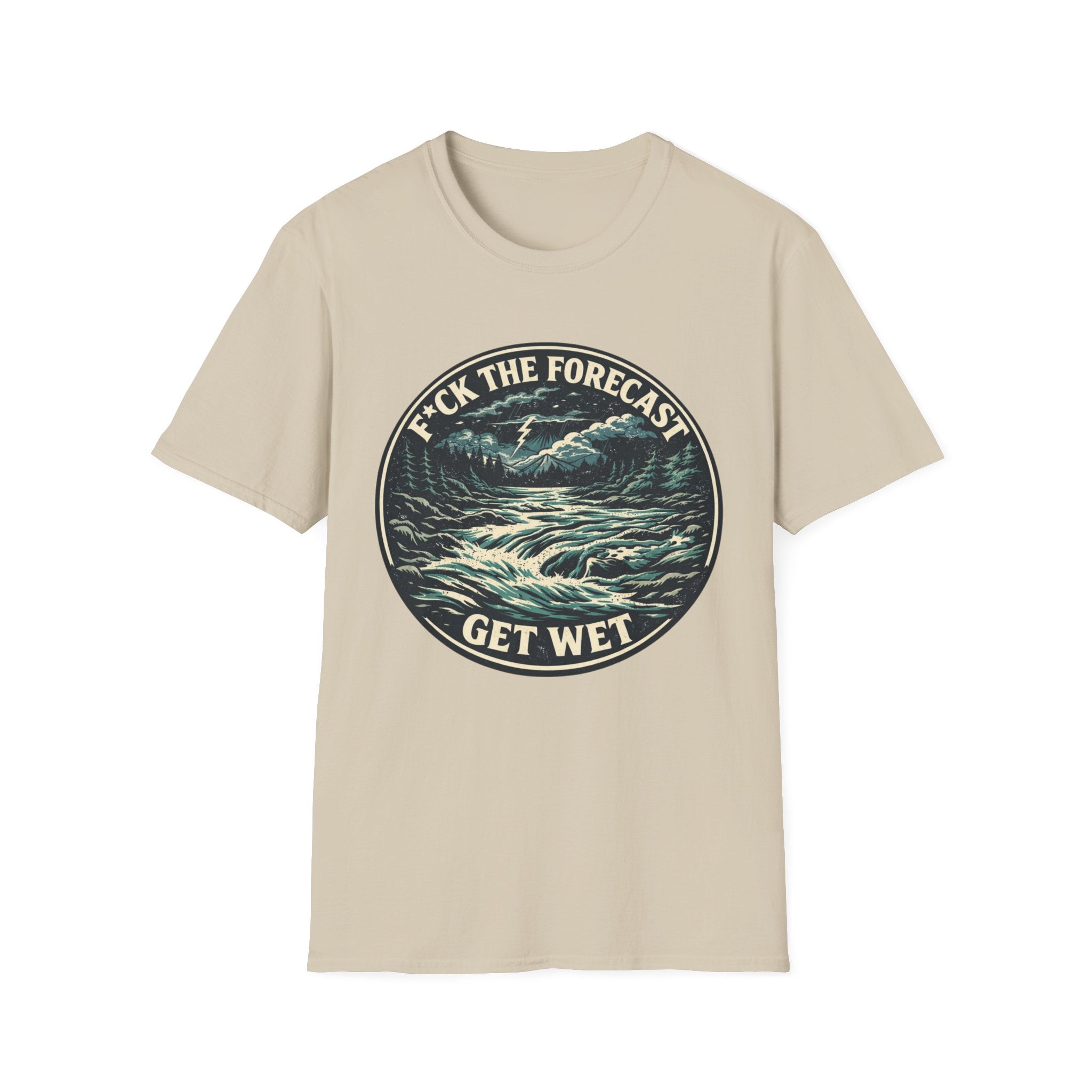 Get Wet Surf Tee — “F*ck the Forecast” Ocean Wave T-Shirt