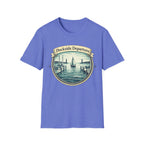 Dockside Departure Nautical T-Shirt — Vintage Sailboat Harbor Tee
