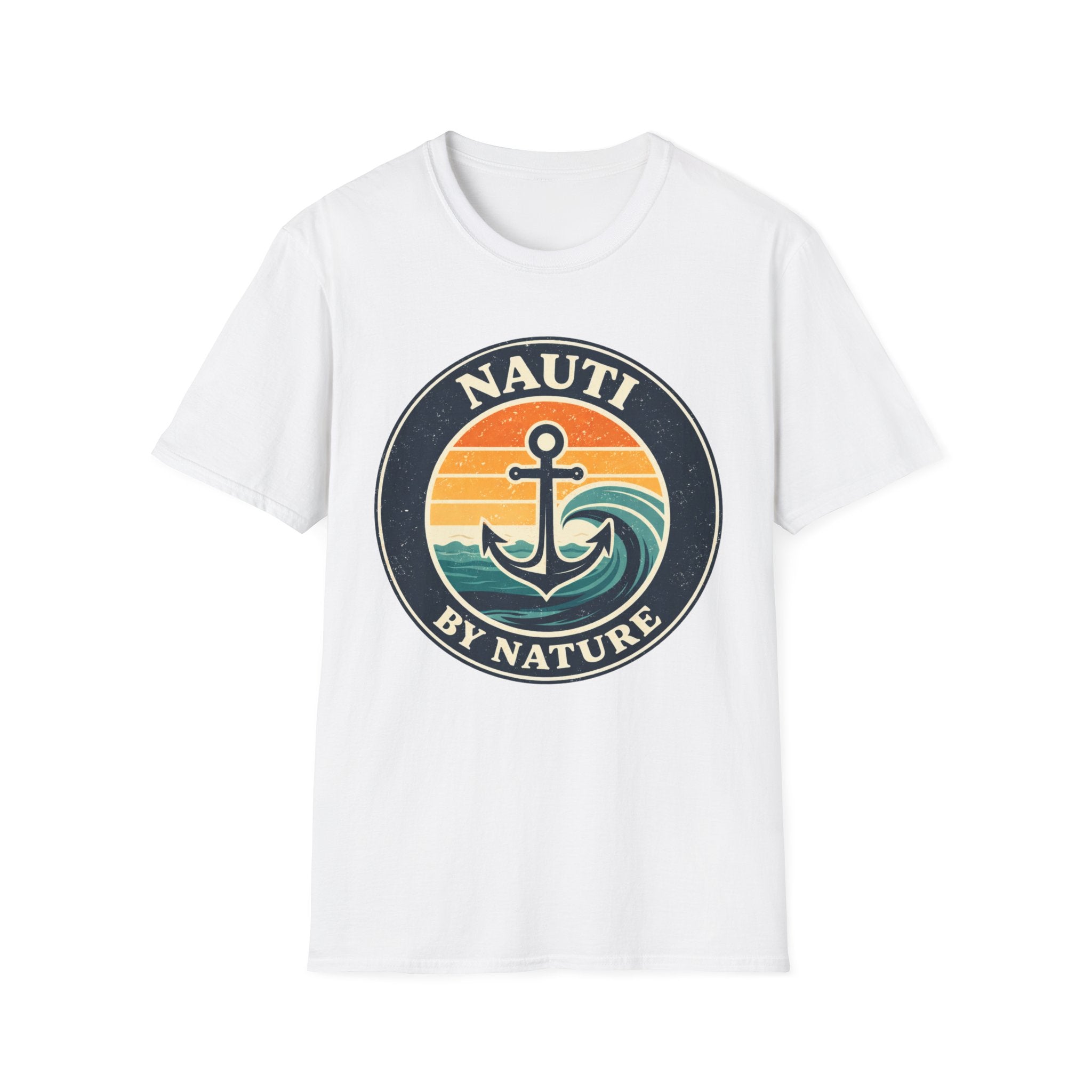 Nauti By Nature Anchor T-Shirt – Vintage Sunset Nautical Tee