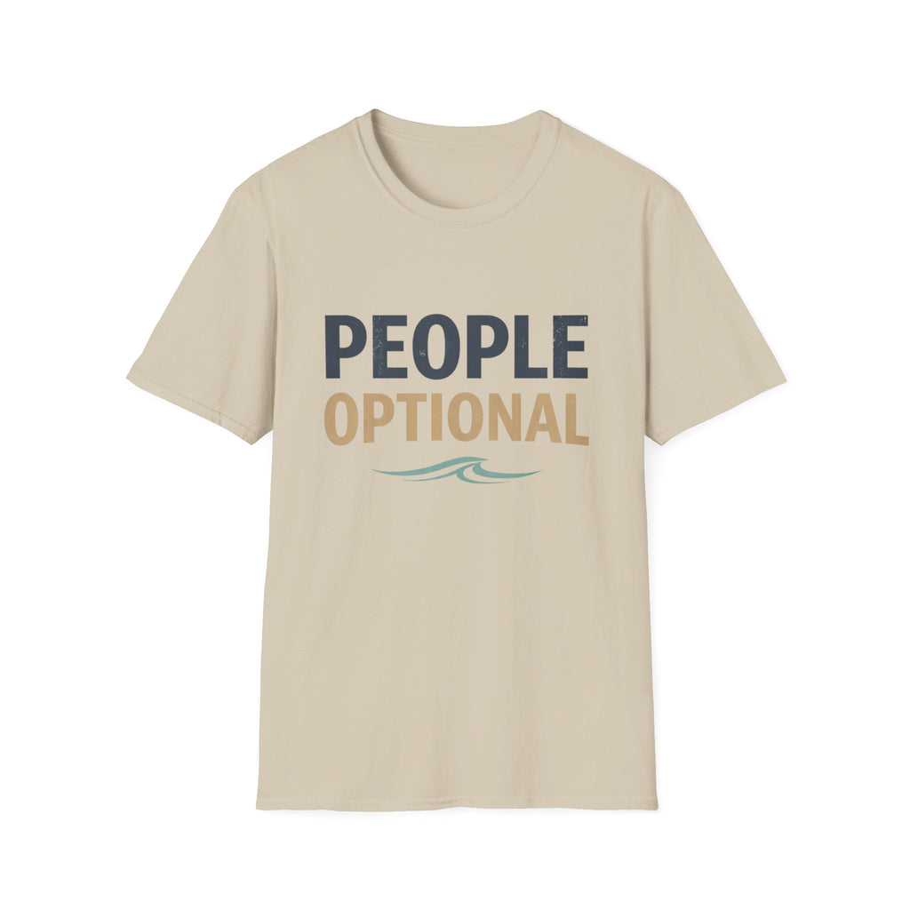 People Optional T-Shirt — Funny Beach Vibe Tee for Introverts