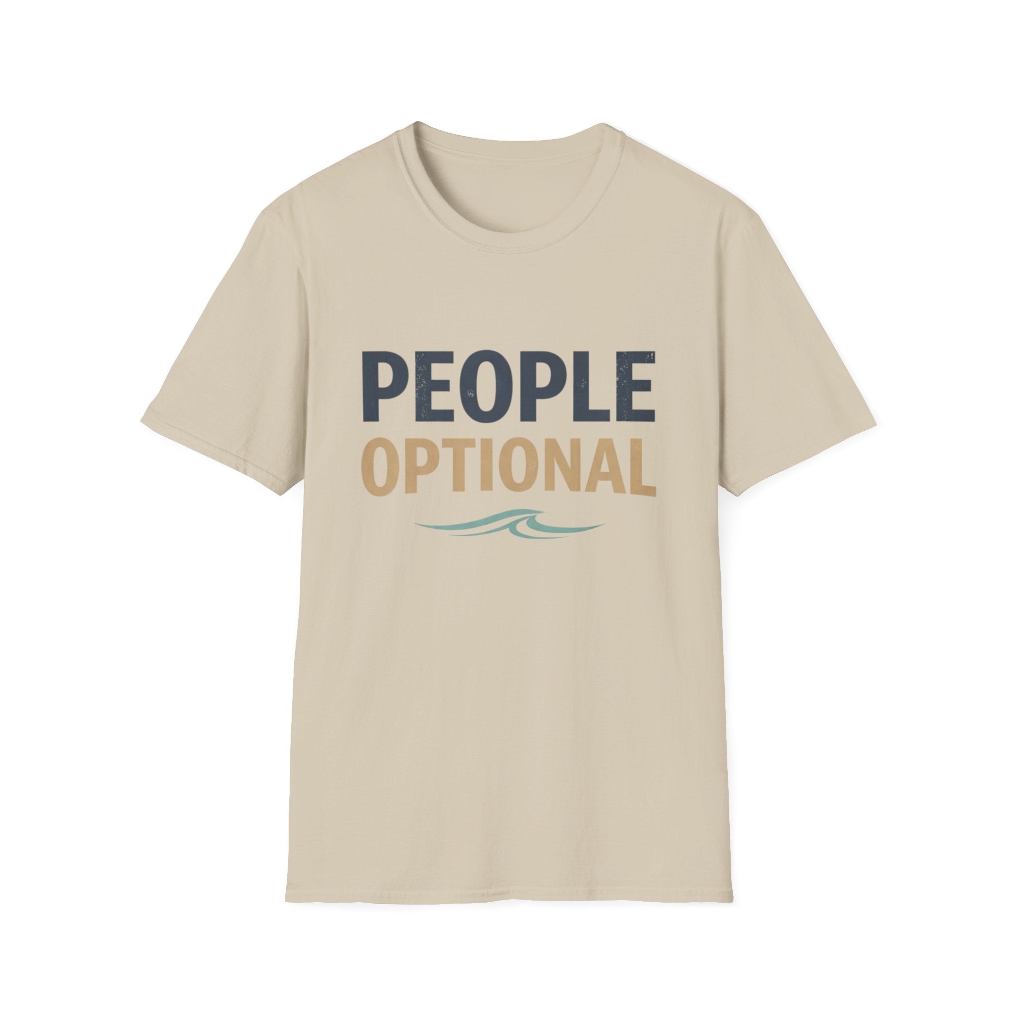 People Optional T-Shirt — Funny Beach Vibe Tee for Introverts
