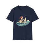 Blow Me Offshore Sailboat Tee — Vintage Pinup Sailing T-Shirt