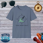Compass Wave T-Shirt – “This Way Out” Adventure Tee