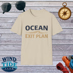 Ocean Exit Plan T-Shirt – Coastal Vacation & Beach Escape Tee