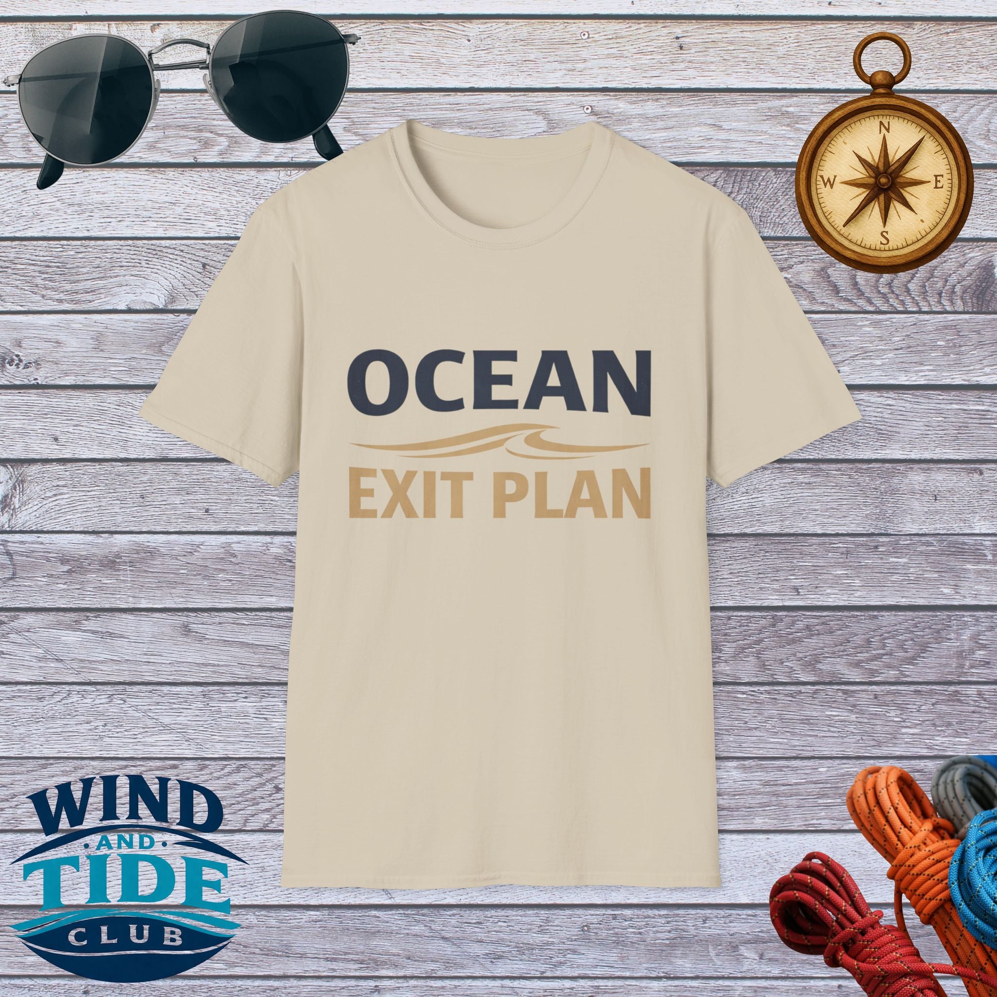 Ocean Exit Plan T-Shirt – Coastal Vacation & Beach Escape Tee