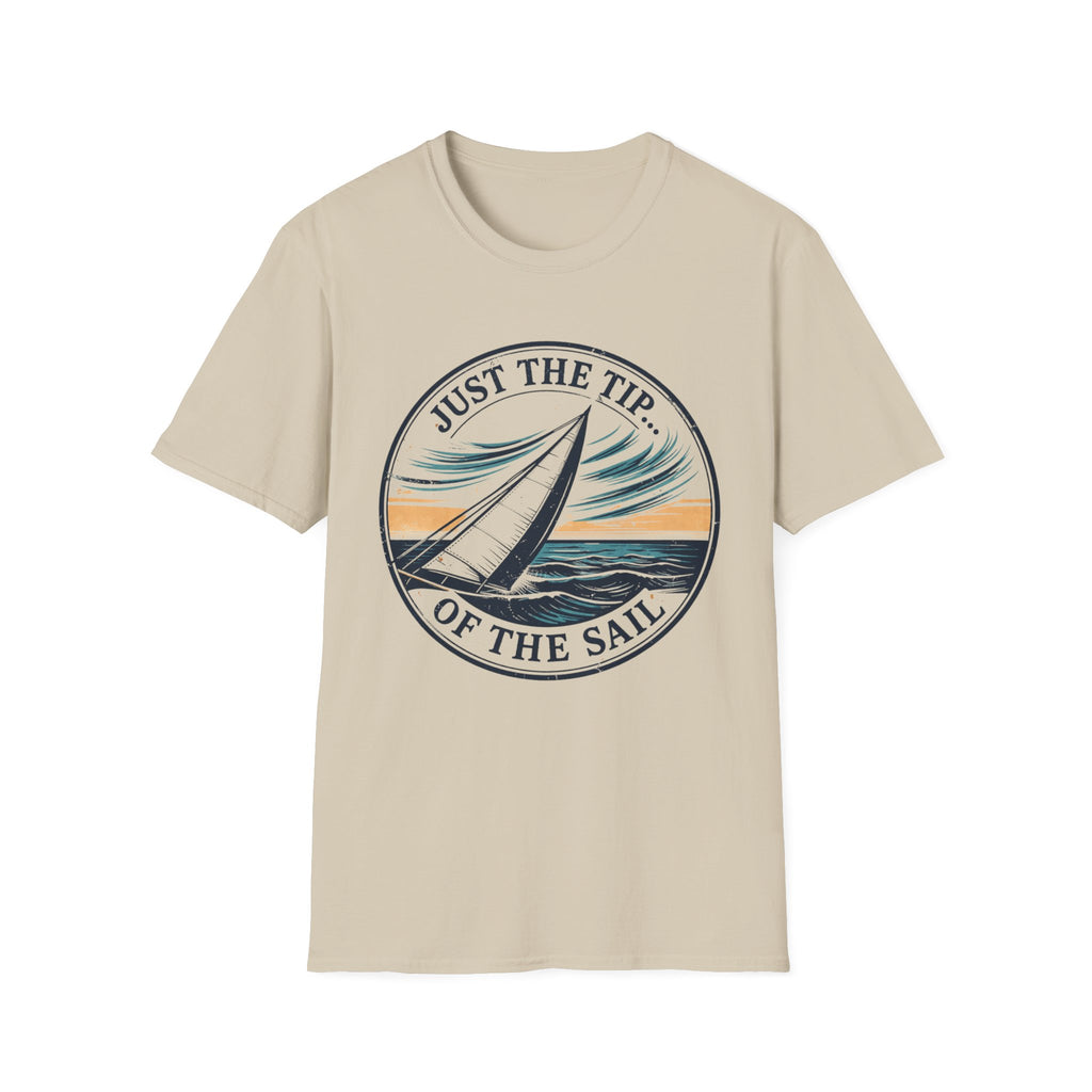 Sailboat Graphic T‑Shirt — "Just the Tip of the Sail" Nautical Tee