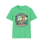 Rum & Blonds Vintage Pinup T-Shirt — 'Good Decisions Not Included' Beach Tee