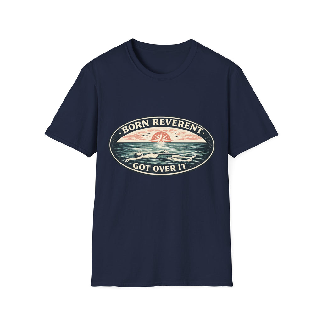 Born Reverent Ocean T-Shirt — "Got Over It" Retro Sunrise Graphic