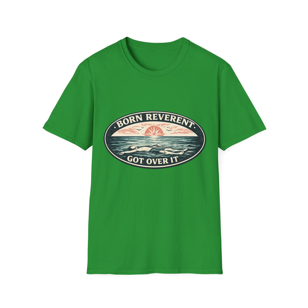 Born Reverent Ocean T-Shirt — "Got Over It" Retro Sunrise Graphic