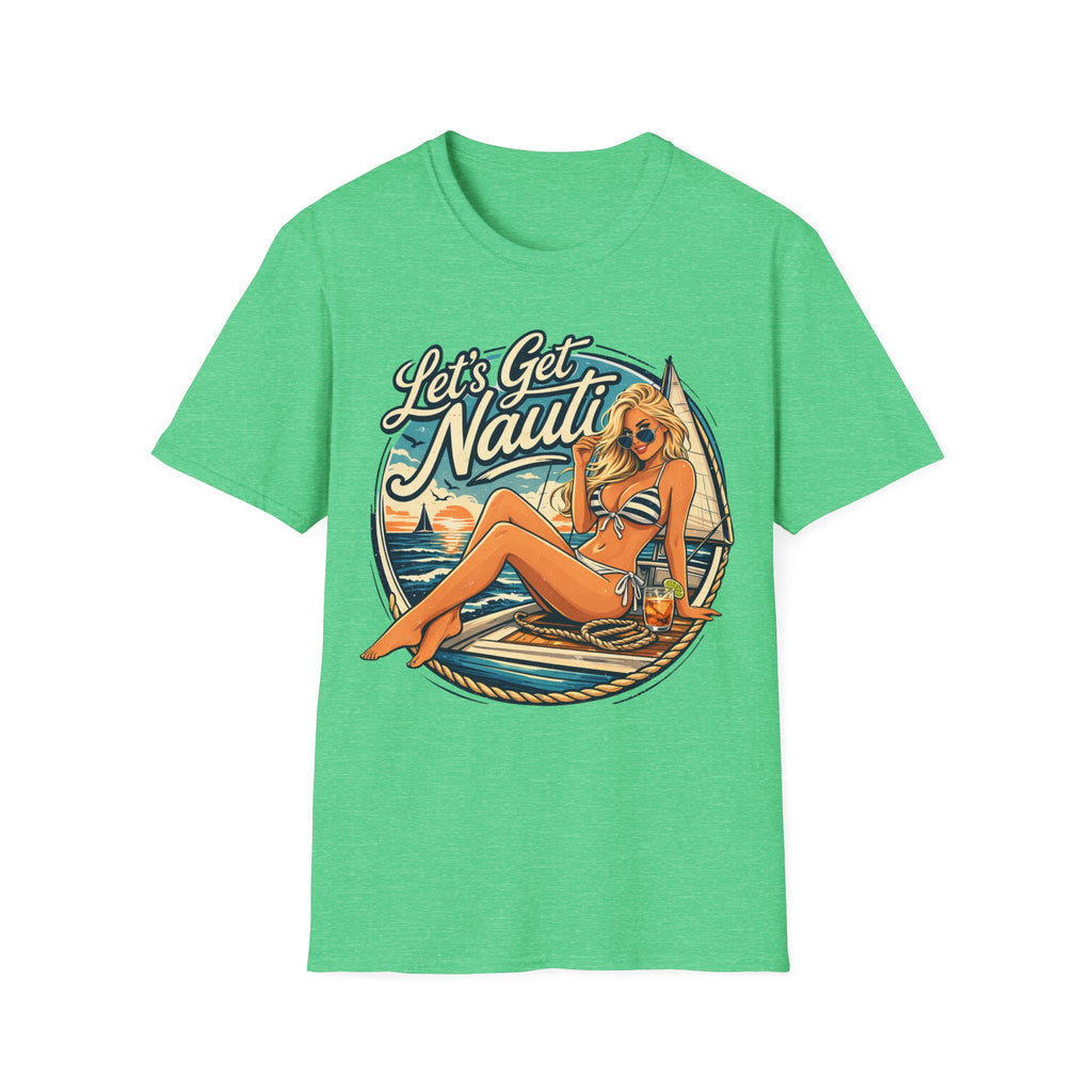 Let's Get Nautical T-Shirt – Retro Pinup Beach Sailing Graphic Tee