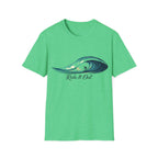 Surf Wave T‑Shirt — 'Ride It Out' Coastal Surfing Tee