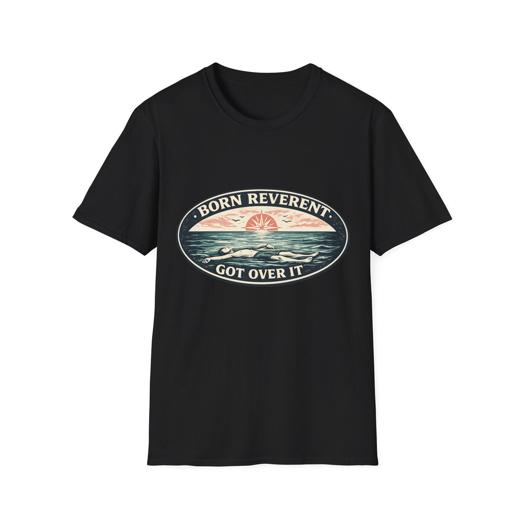 Born Reverent Ocean T-Shirt — "Got Over It" Retro Sunrise Graphic
