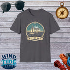 T-Shirt — 'Exit By Sea' Vintage Sailboat Graphic Tee