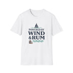 Sailor T-Shirt — "Powered by Wind & Rum" Nautical Sailing Tee