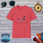 Ocean Therapy T-Shirt — Coastal Beach Palm Tree Sailboat Tee