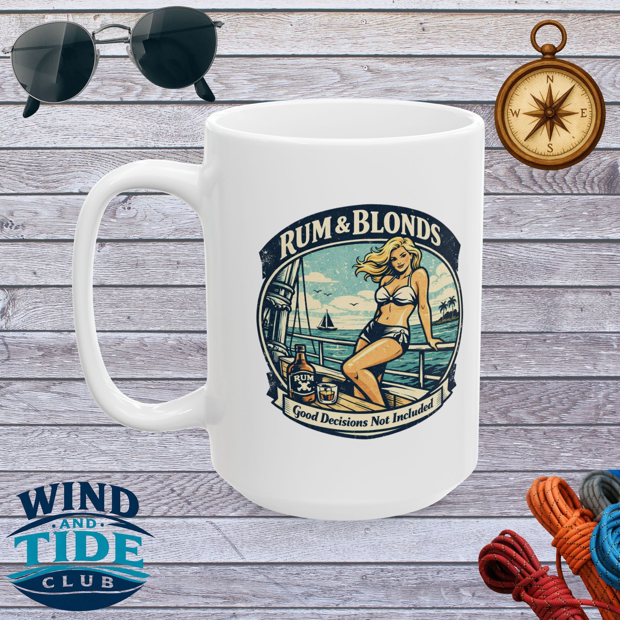 Rum & Blonds Coffee Mug — Good Decisions Not Included