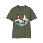 Trim It Harder Sailing T‑Shirt — Vintage Sailboat & Mermaid Wave Tee