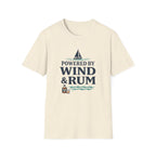 Sailor T-Shirt — "Powered by Wind & Rum" Nautical Sailing Tee