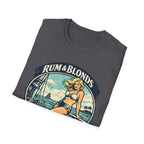 Rum & Blonds Vintage Pinup T-Shirt — 'Good Decisions Not Included' Beach Tee