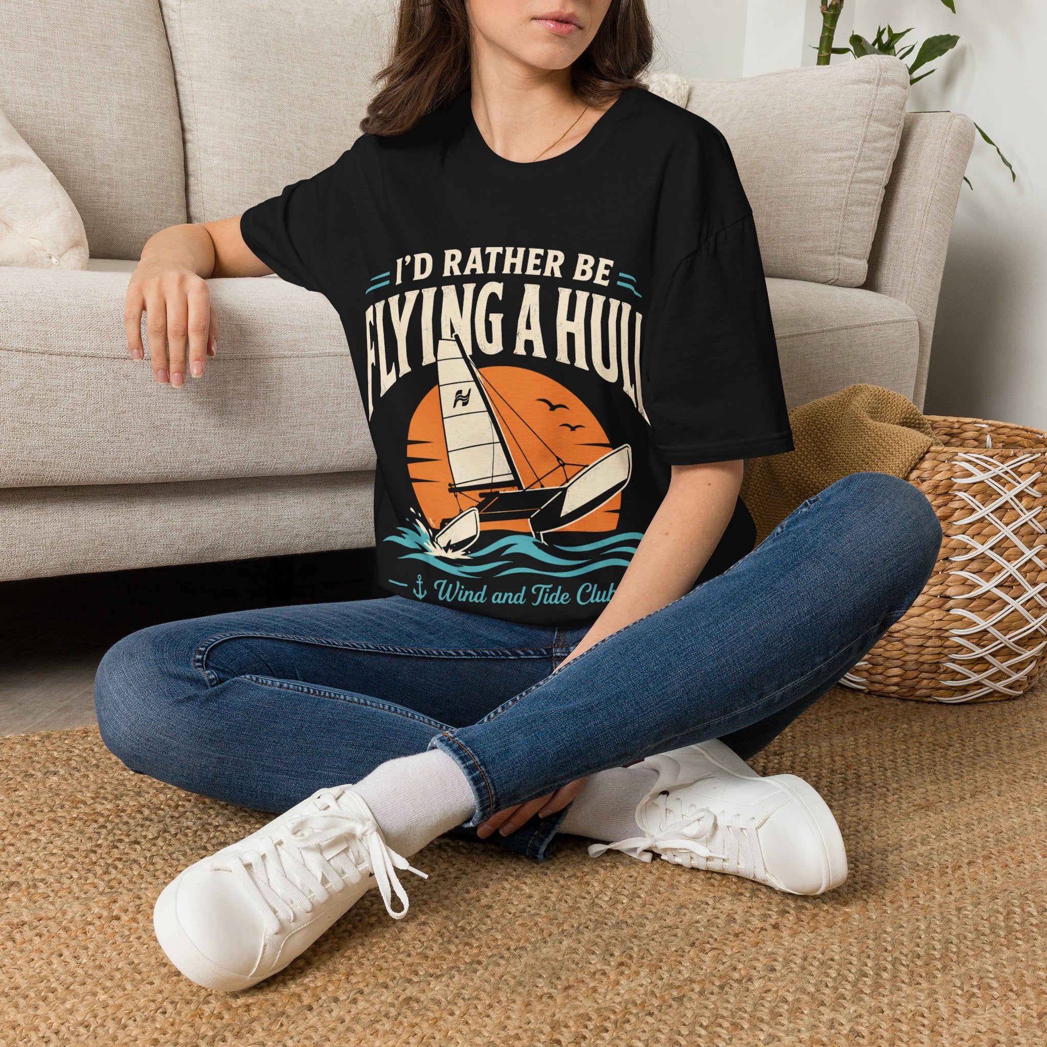 I’d Rather Be Flying a Hull T-Shirt – Wind and Tide Club