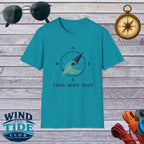 Compass Wave T-Shirt – “This Way Out” Adventure Tee