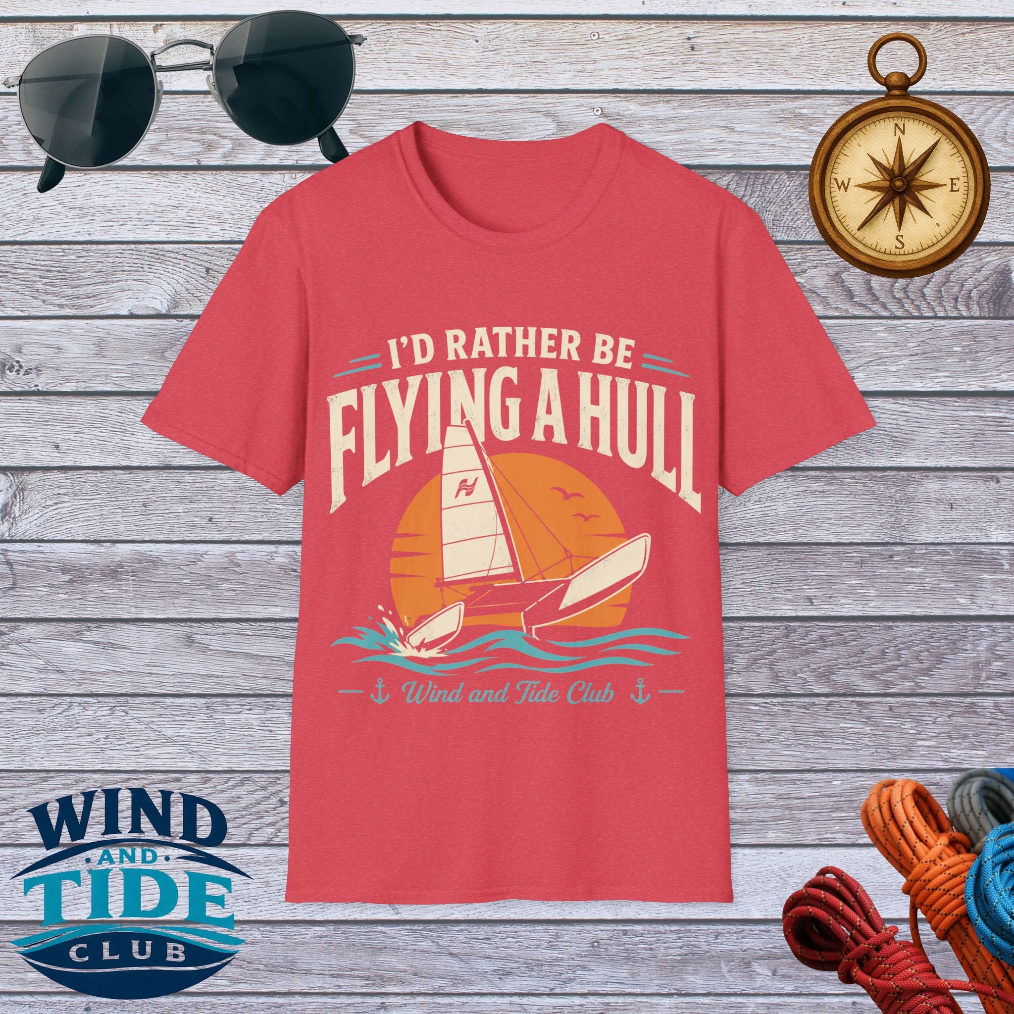 I’d Rather Be Flying a Hull T-Shirt – Wind and Tide Club