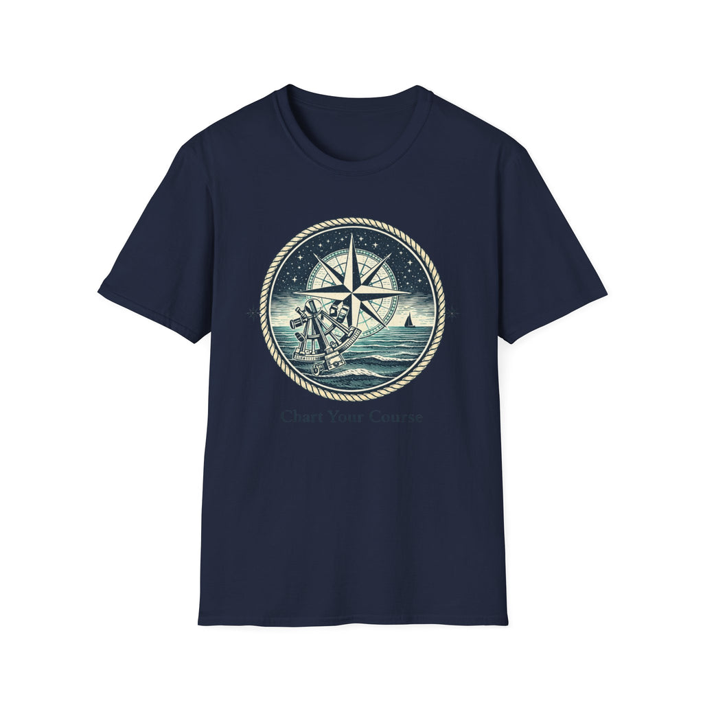 Compass Nautical T-Shirt — "Chart Your Course" Adventure Tee
