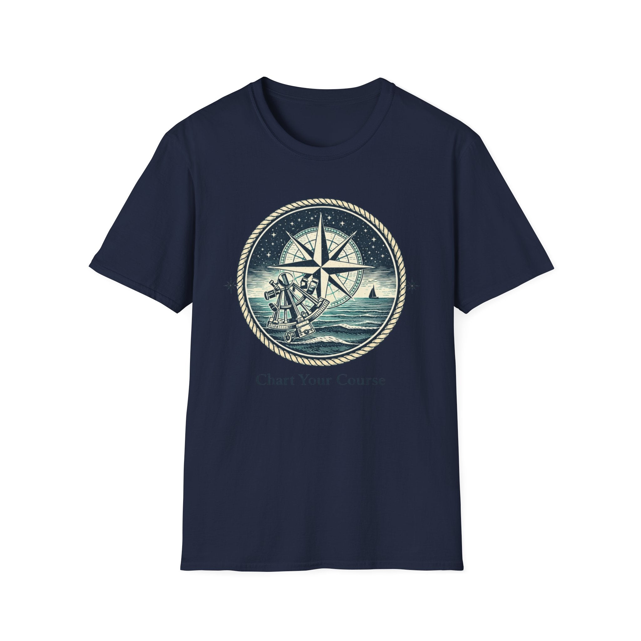Compass Nautical T-Shirt — "Chart Your Course" Adventure Tee