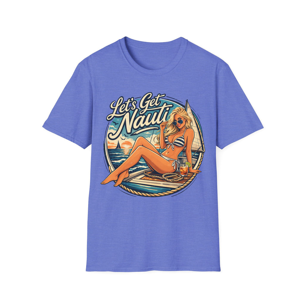 Let's Get Nautical T-Shirt – Retro Pinup Beach Sailing Graphic Tee