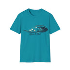 Surf Wave T‑Shirt — 'Ride It Out' Coastal Surfing Tee
